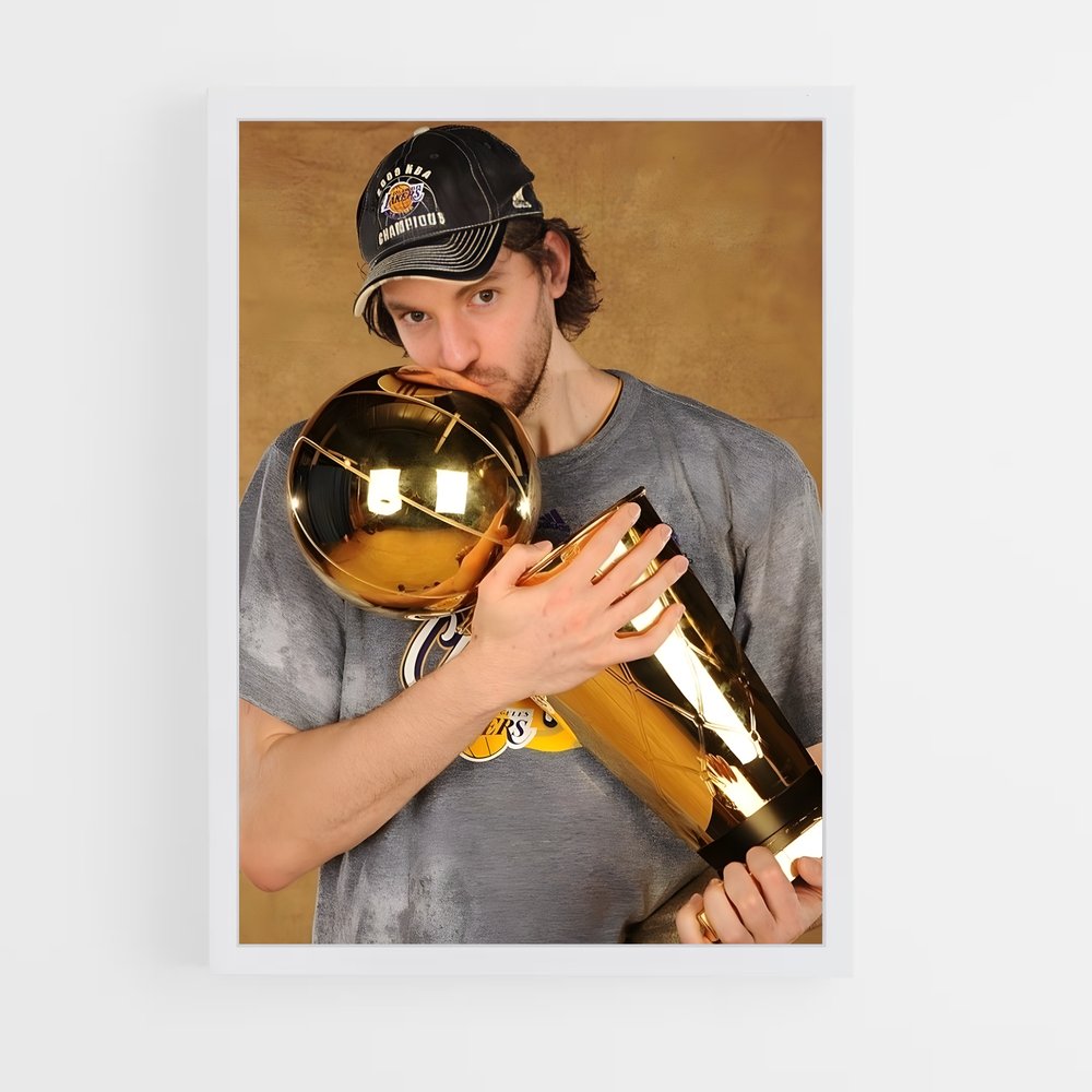 Poster Pau gasol casquette – affiche Basketball (vue 3)